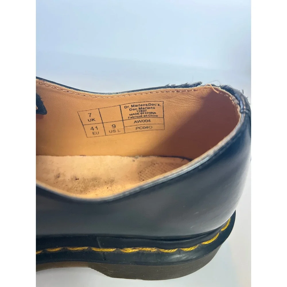 Dr. Martens 1461 Black Smooth Leather 3-Eye Oxford Shoes Mens 8 Womens 9